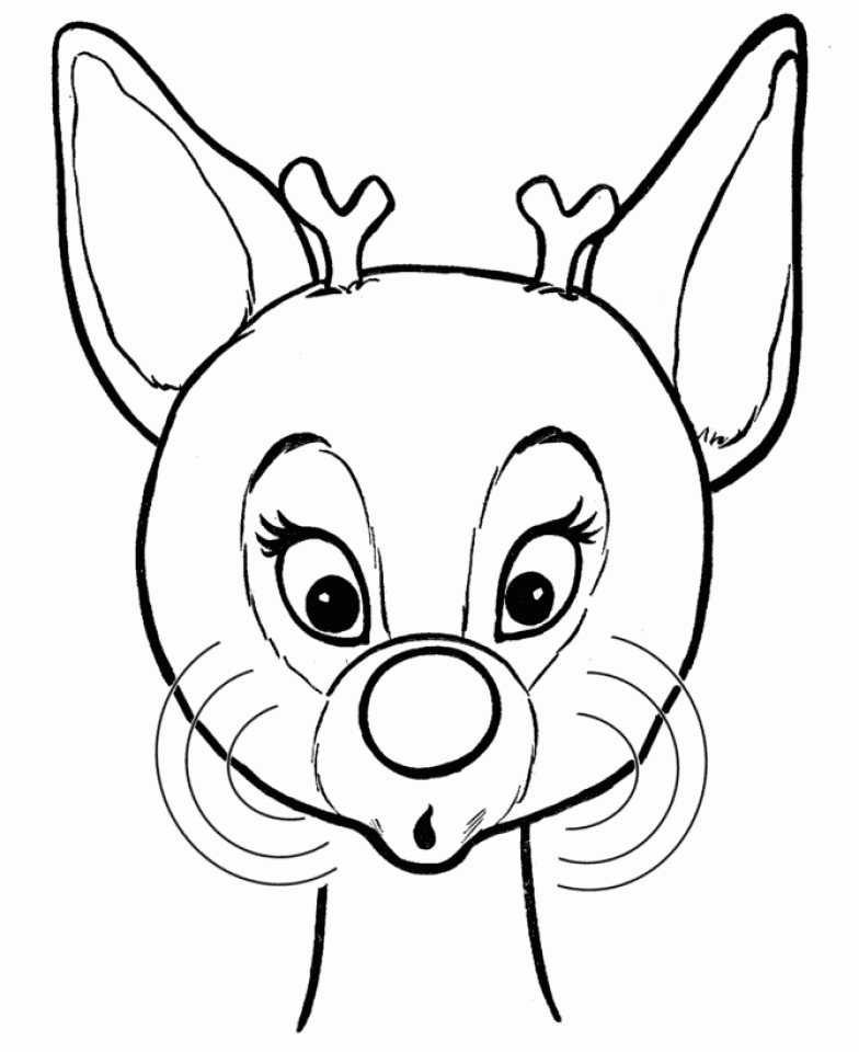 Get This Easy Printable Rudolph Coloring Page for Children 7U4LH
