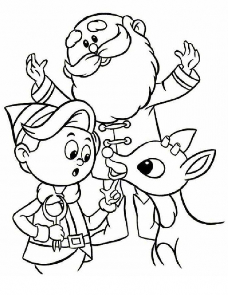 Get This Free Printable Rudolph Coloring Page for Kids HAKT6