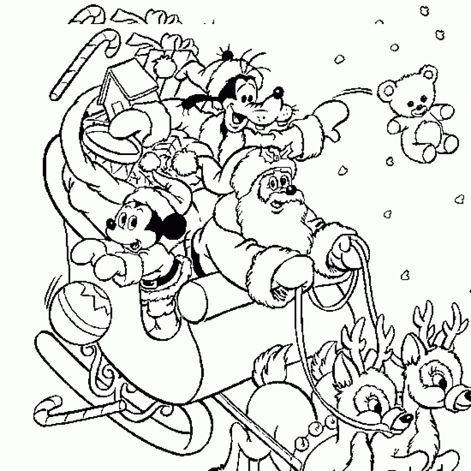 Get This Simple Disney Christmas Coloring Pages to Print ...