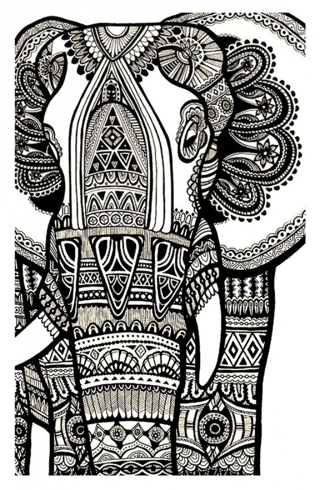 Get This Advanced Elephant Coloring Pages 752985