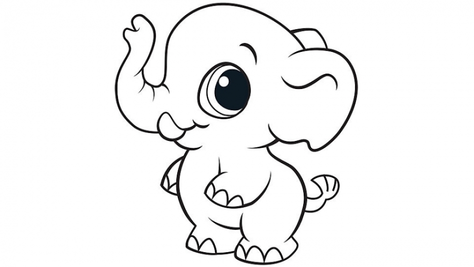 Get This Baby Elephant Coloring Pages 36903