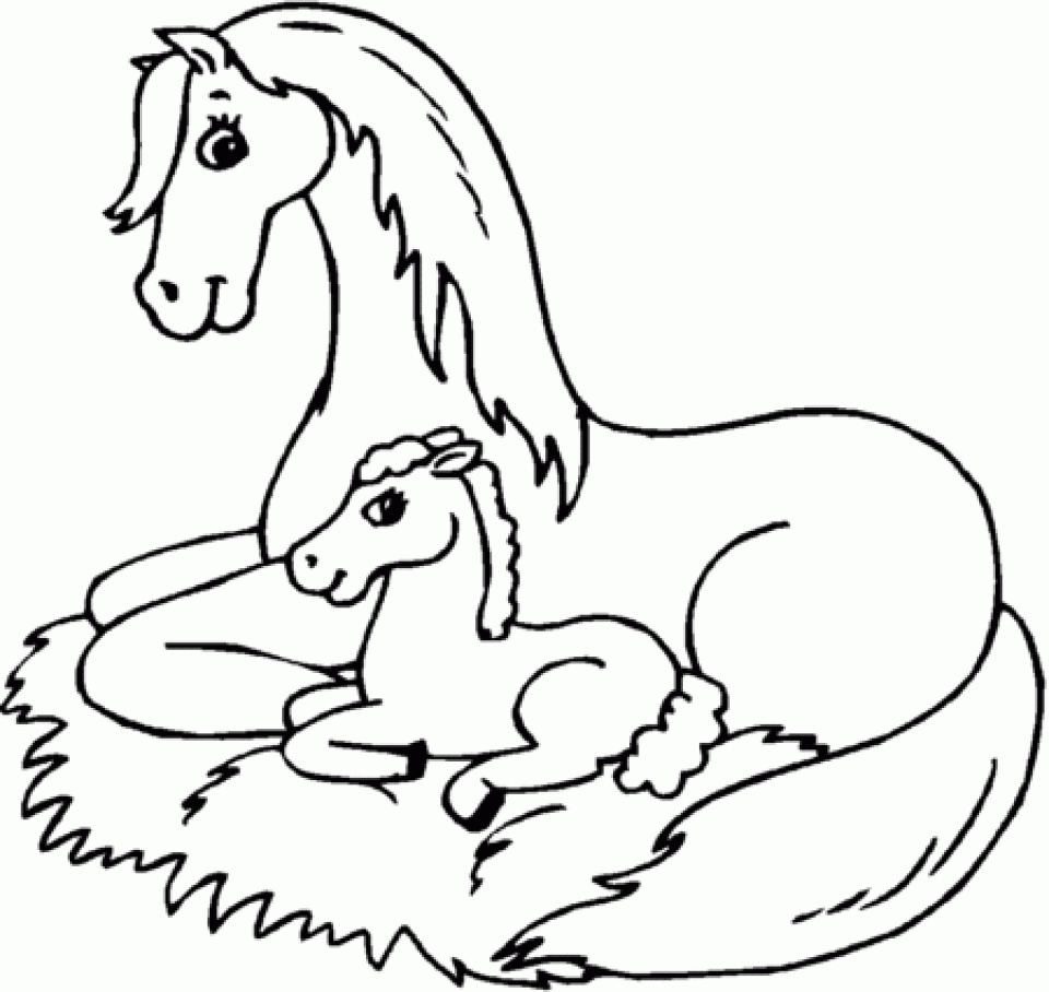 189 Unicorn Kids Coloring Pages Of Horses with Printable