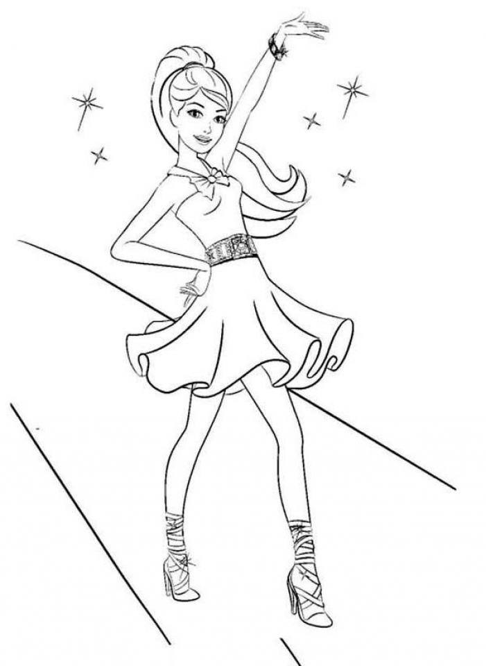 Get This Easy Preschool Printable of Barbie Coloring Pages ...