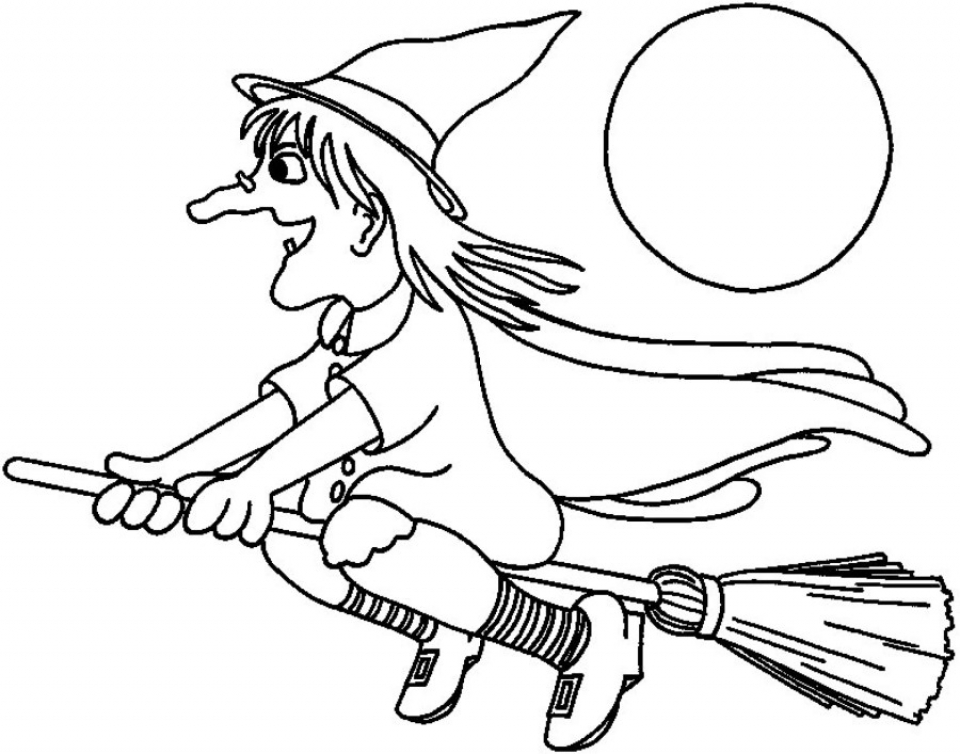 Get This Easy Printable Witch Coloring Pages for Children PTyqX