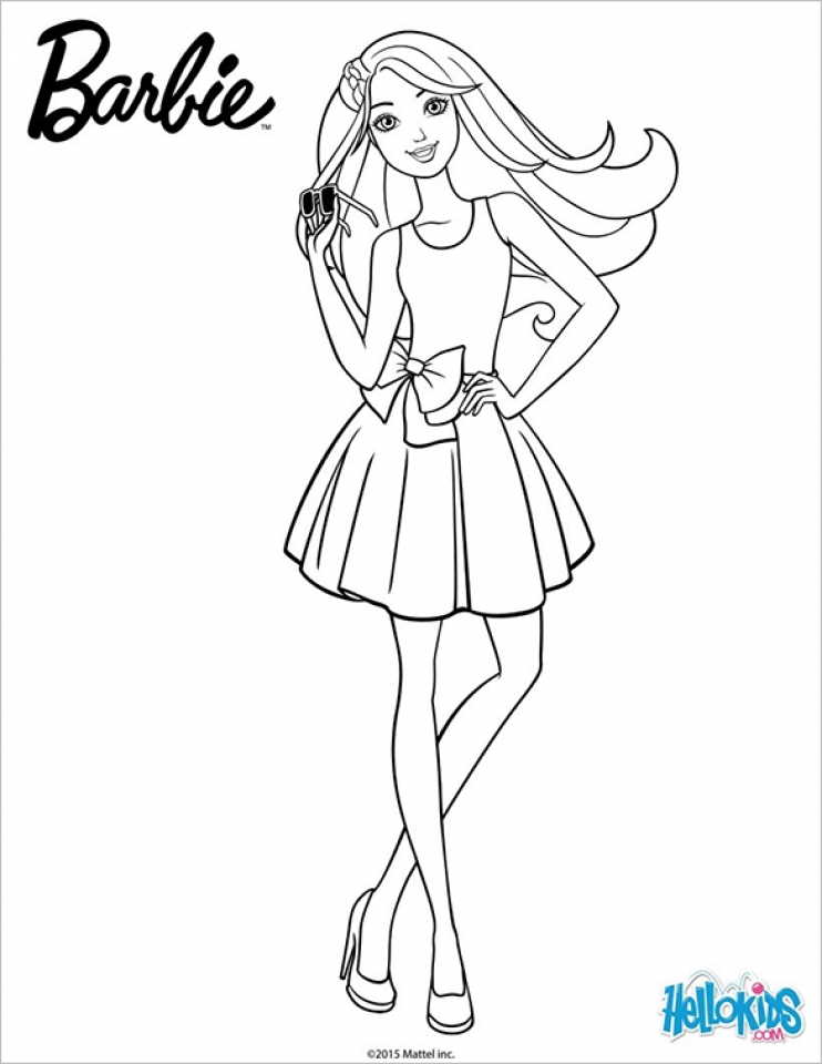 Get This Free Barbie Coloring Pages for Toddlers p97hr