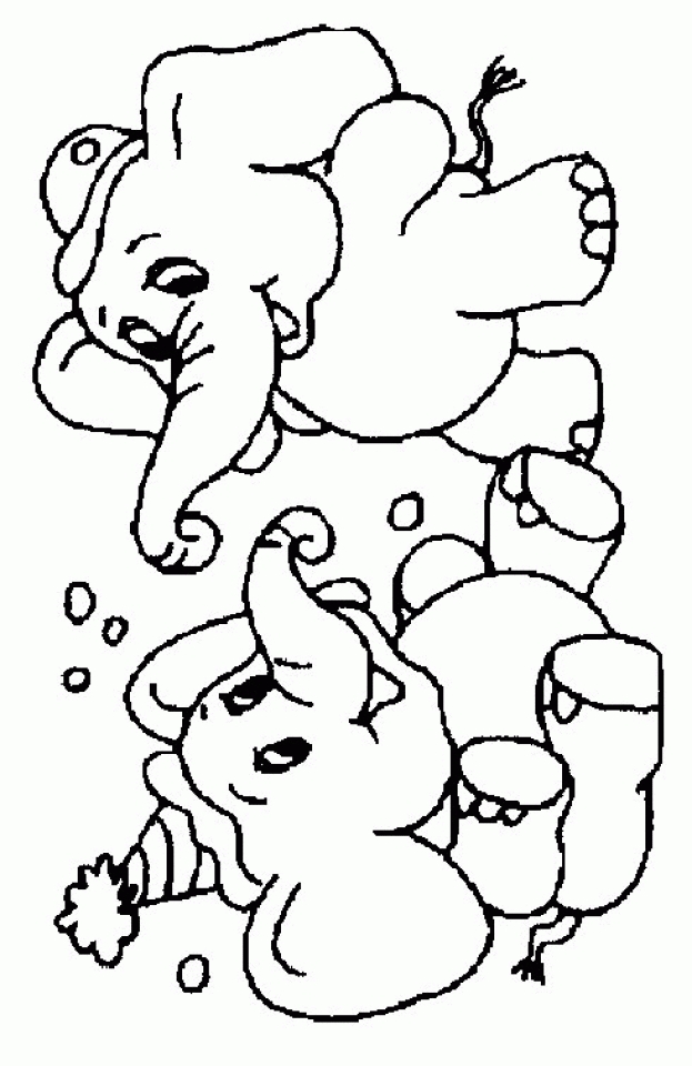 Get This Free Printable Cute Baby Elephant Coloring Pages for Kids 45802