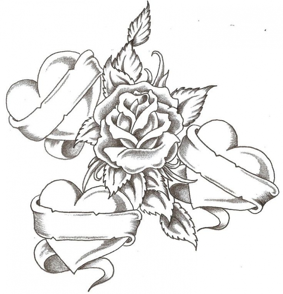 Get This Free Roses Coloring Pages for Adults 4488