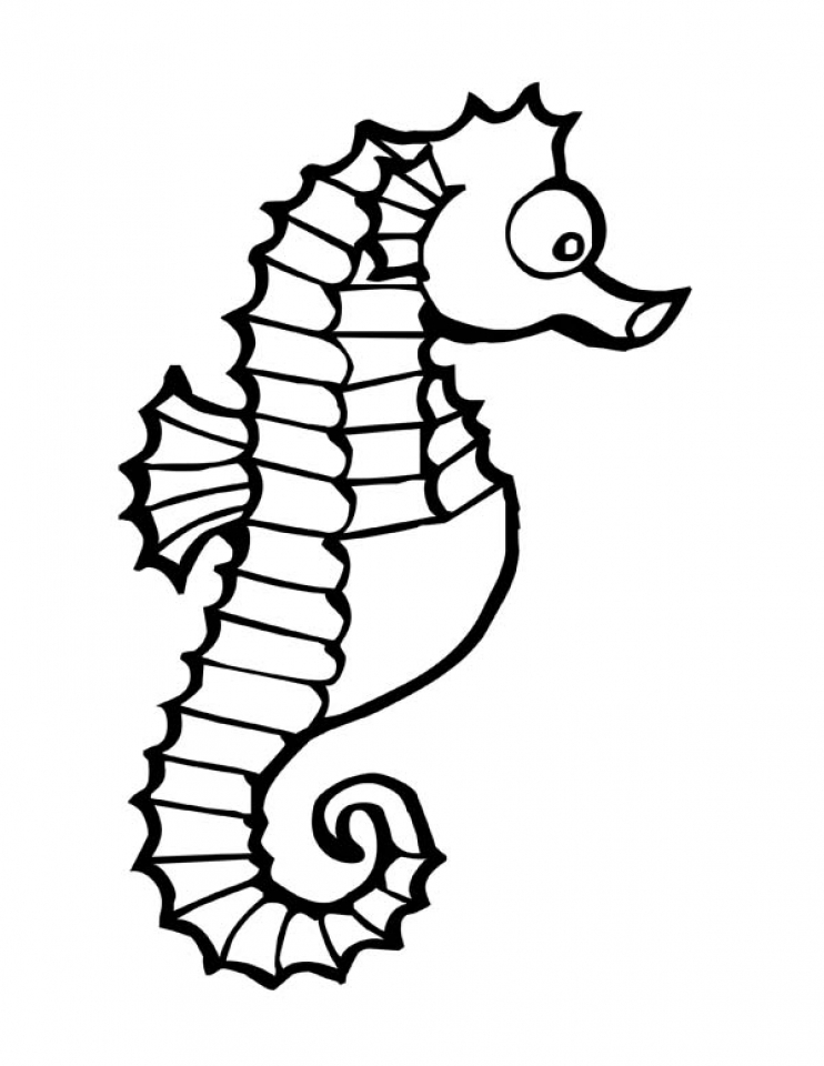 Get This Free Seahorse Coloring Pages to Print 01276