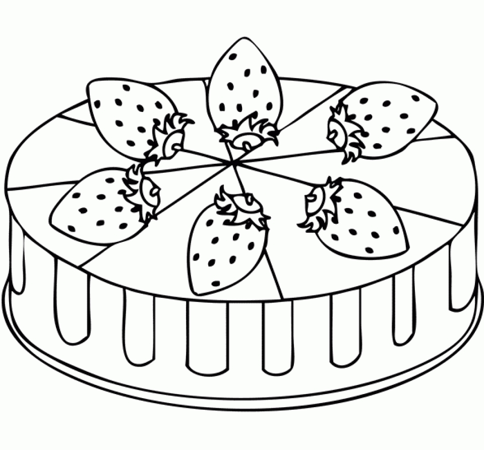 Get This Free Simple Cake Coloring Pages for Children af8vj