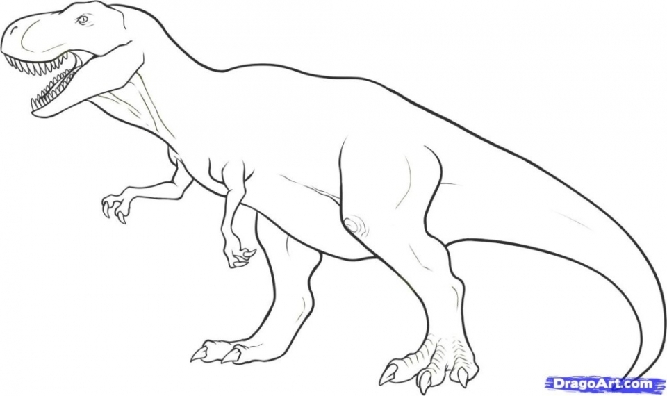 20+ Free Printable T-Rex Coloring Pages - EverFreeColoring.com