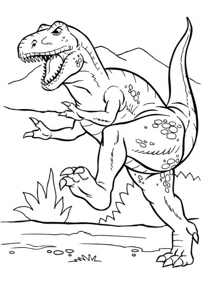 rex coloring vs kicking dinosaur trex printable tyrannosaurus indominus everfreecoloring sketch template