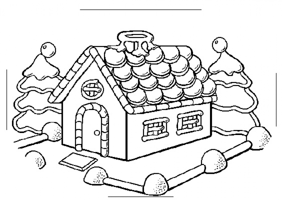 Get This Image of Gingerbread House Coloring Pages to Print for Kids