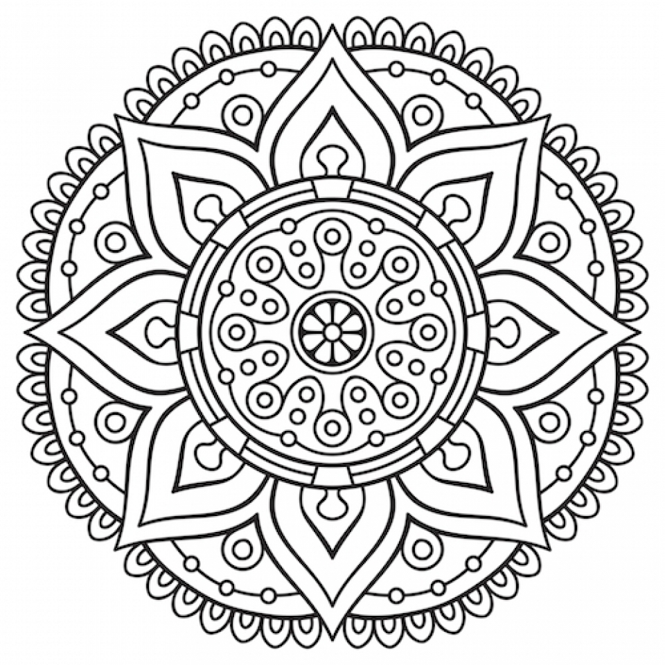 Mandala Coloring Sunflower Coloring Pages For Adults : Super fun and