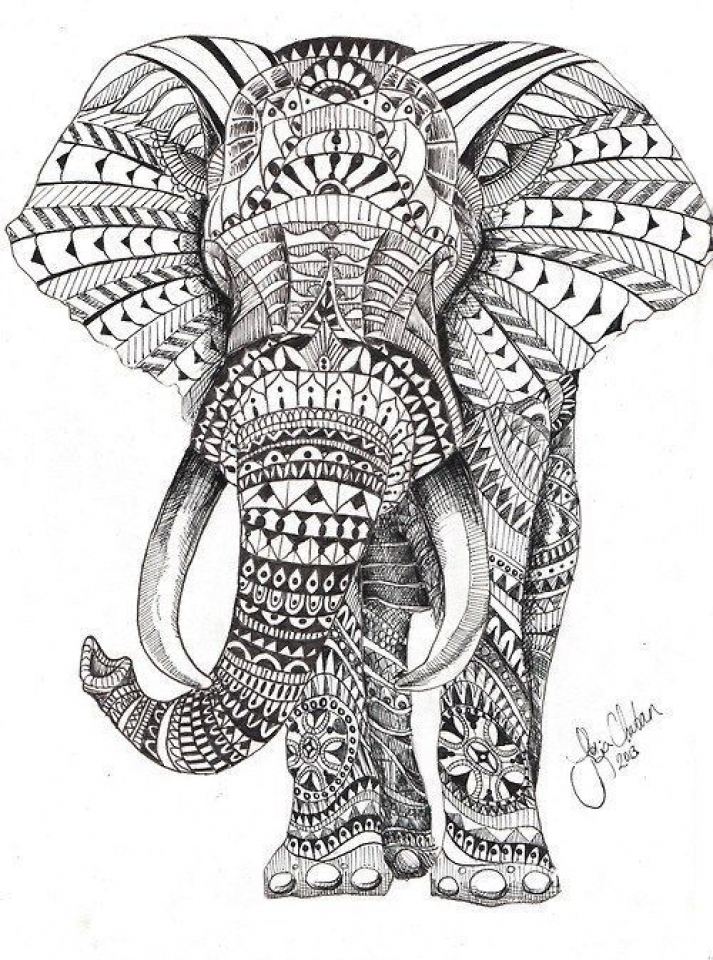 Get This Mandala Elephant Coloring Pages 5f78h0