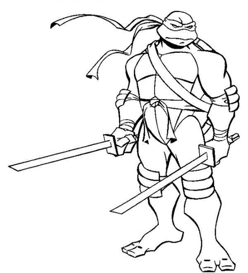 Get This Ninja Turtle Coloring Page Free Printable 42032