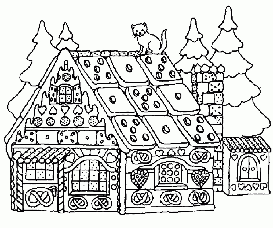 Get This Online Gingerbread House Coloring Pages to Print aycRt