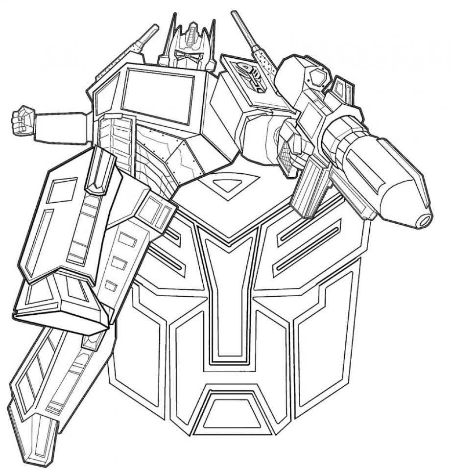Get This Online Optimus Prime Coloring Page for Kids sz5em