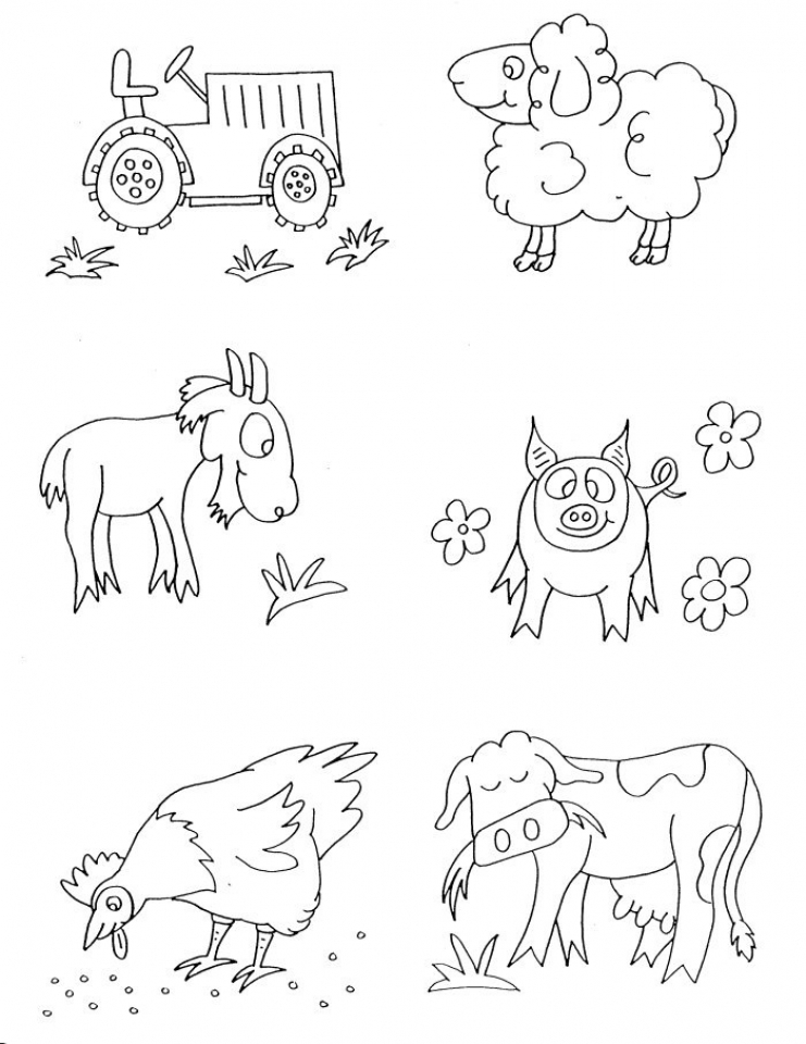Get This Picture of Farm Animal Coloring Pages Free for Children upmly