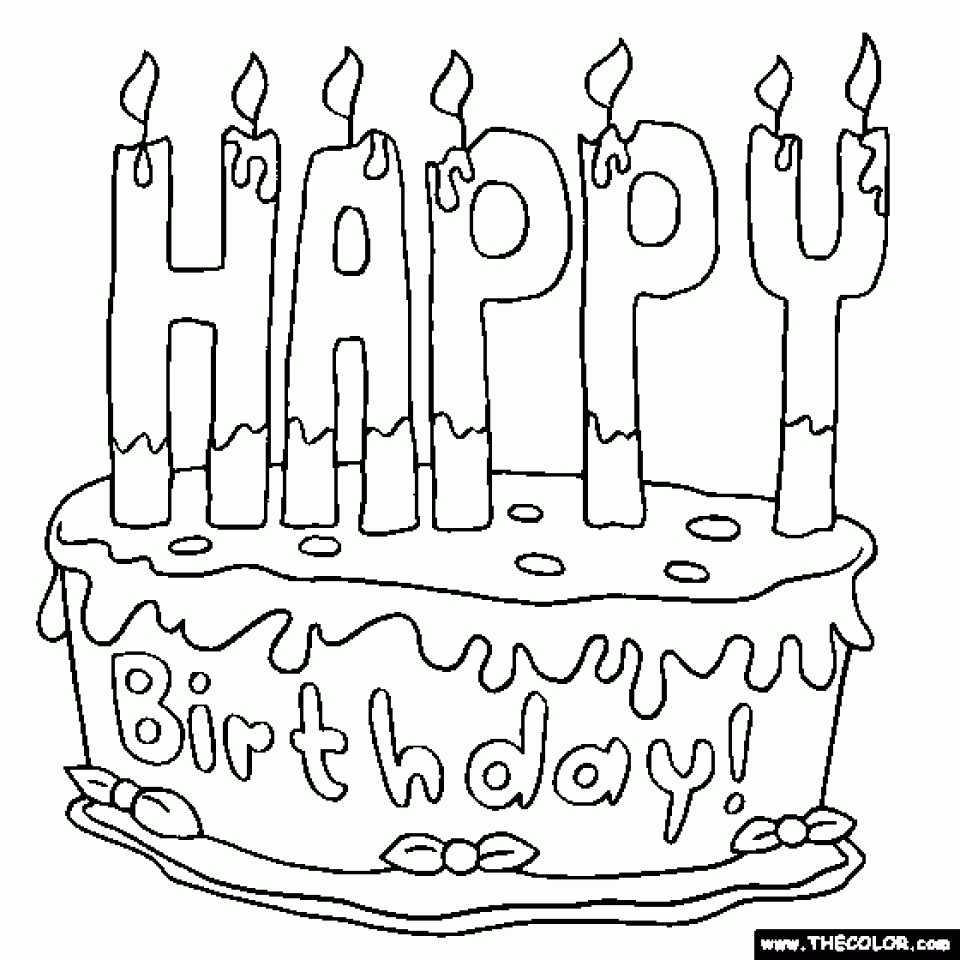 Get This Printable Birthday Cake Coloring Pages 29255