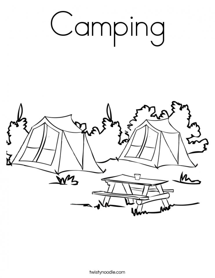 camping dot to dot coloring pages - photo #49