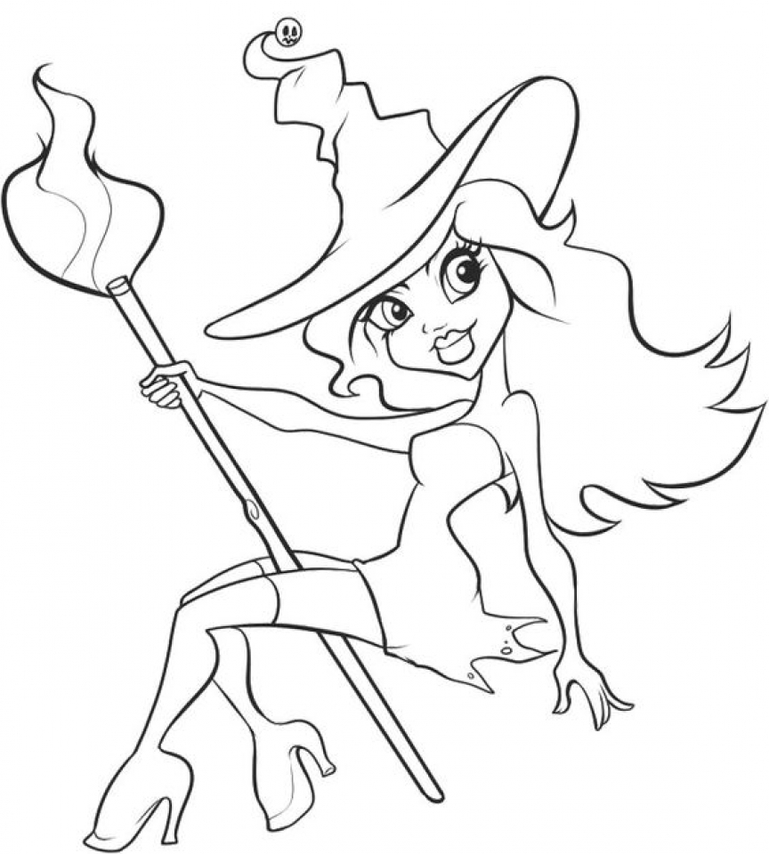 Witch Printable Coloring Pages Printable World Holiday