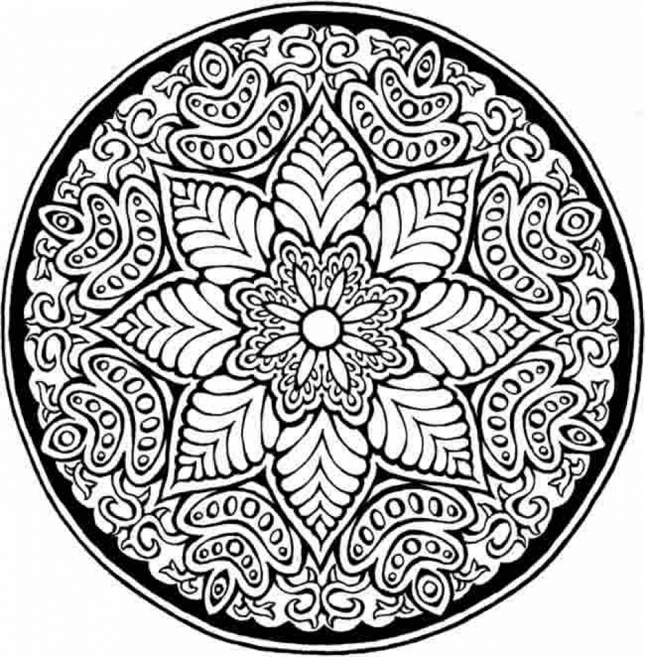 coloring pages for girls mandala