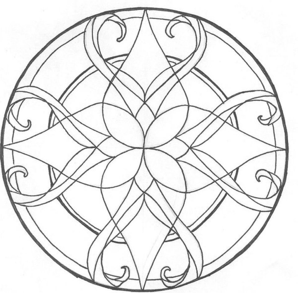 Get This Printable Stained Glass Coloring Pages 78757