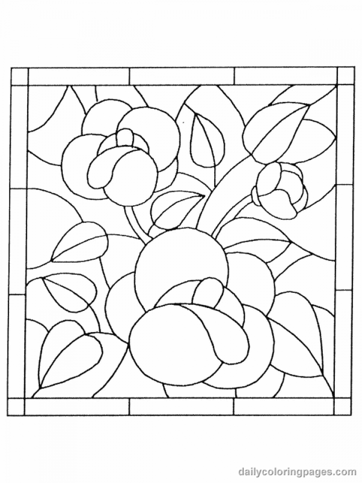 Get This Printable Stained Glass Coloring Pages Online 05278