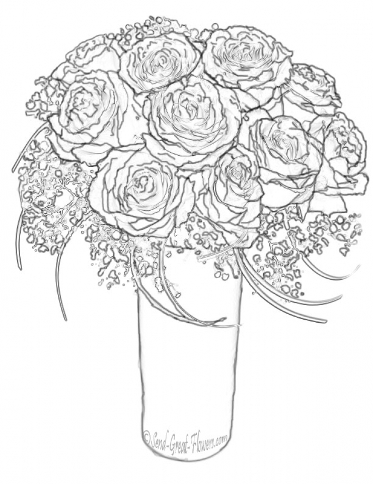 20 Free Printable Roses Coloring Pages for Adults