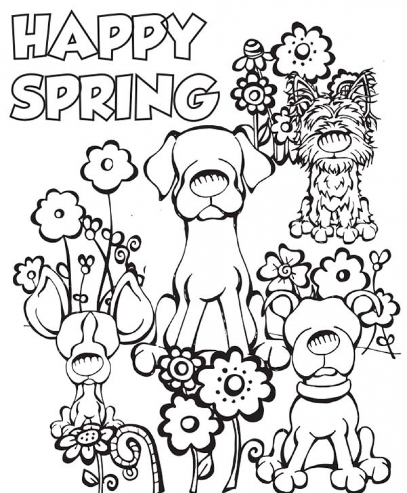Get This Simple Spring Coloring Pages to Print for ...