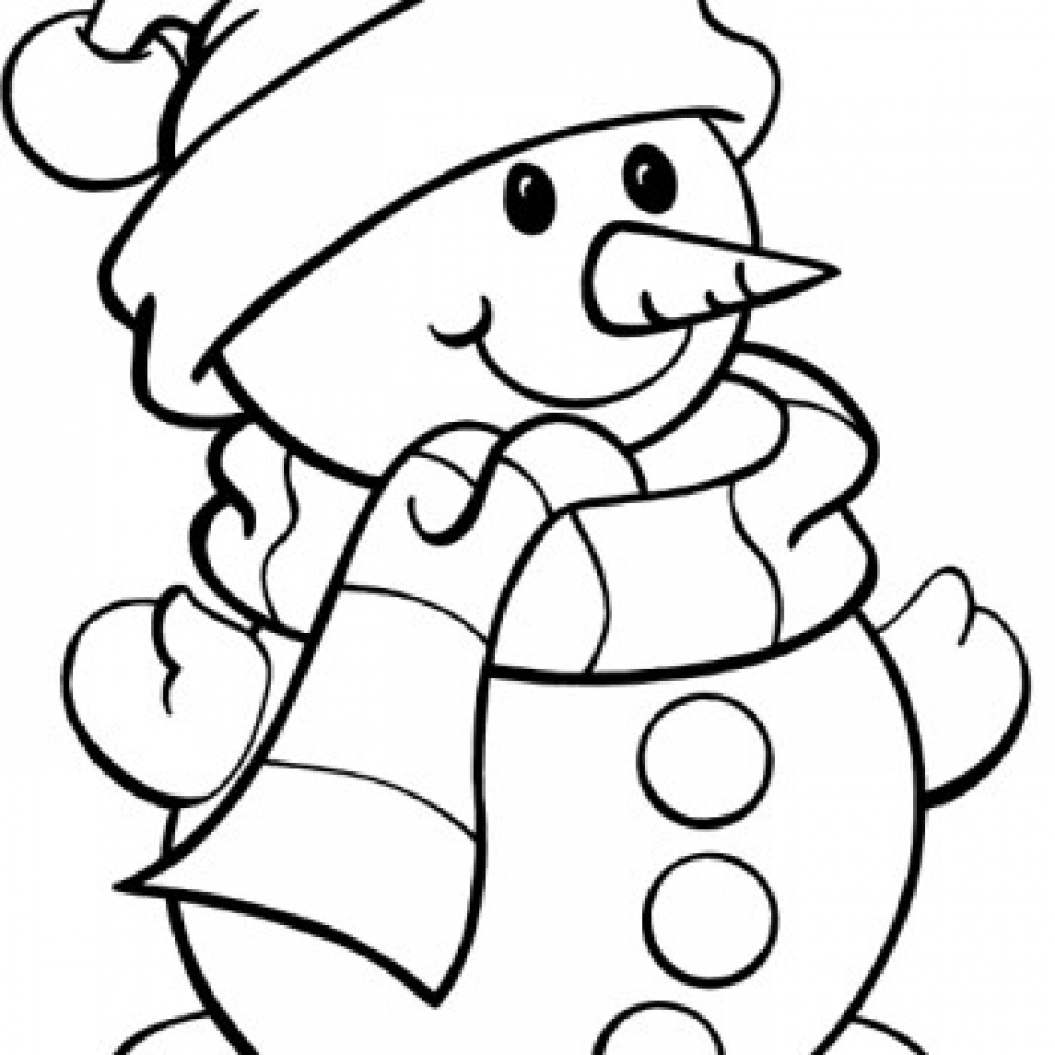 Printable Snowman Outline