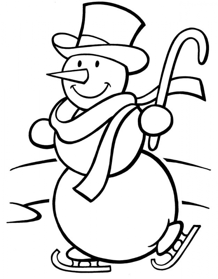 Get This Snowman Coloring Pages Free Printable 9548
