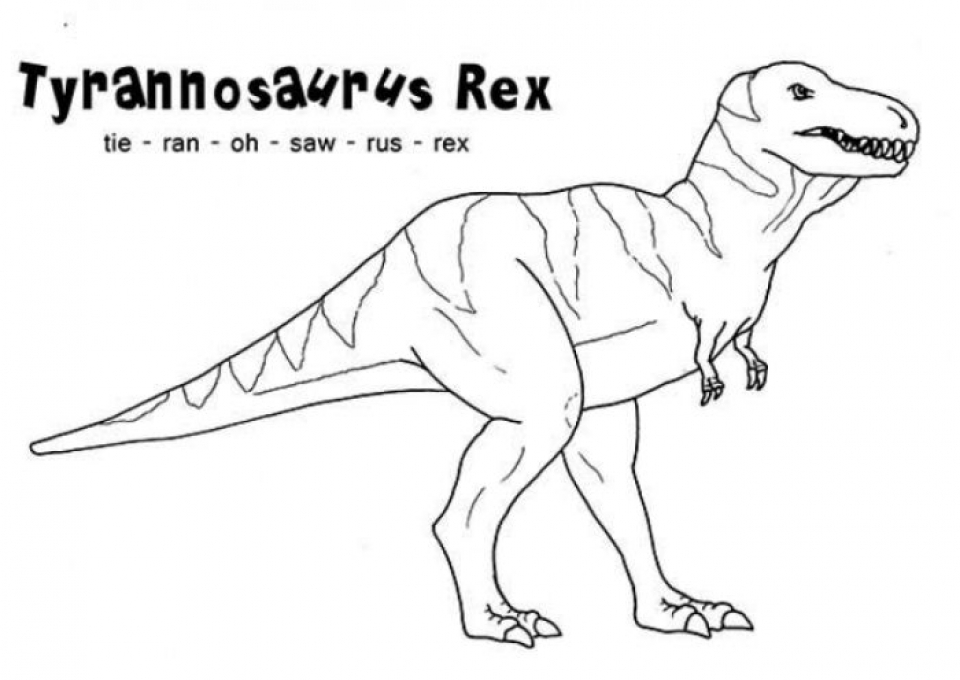 Get This T Rex Coloring Pages Free Printable 9548