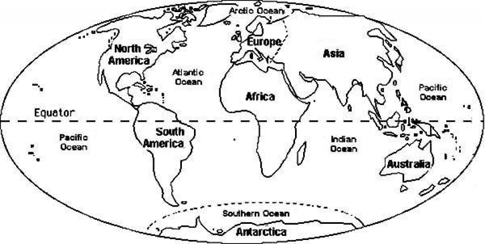 World Map Coloring Page 2