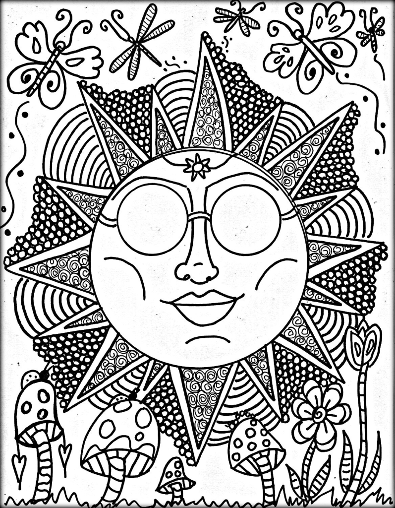 Get This Cool Trippy Coloring Pages for Grown Ups - PLD72
