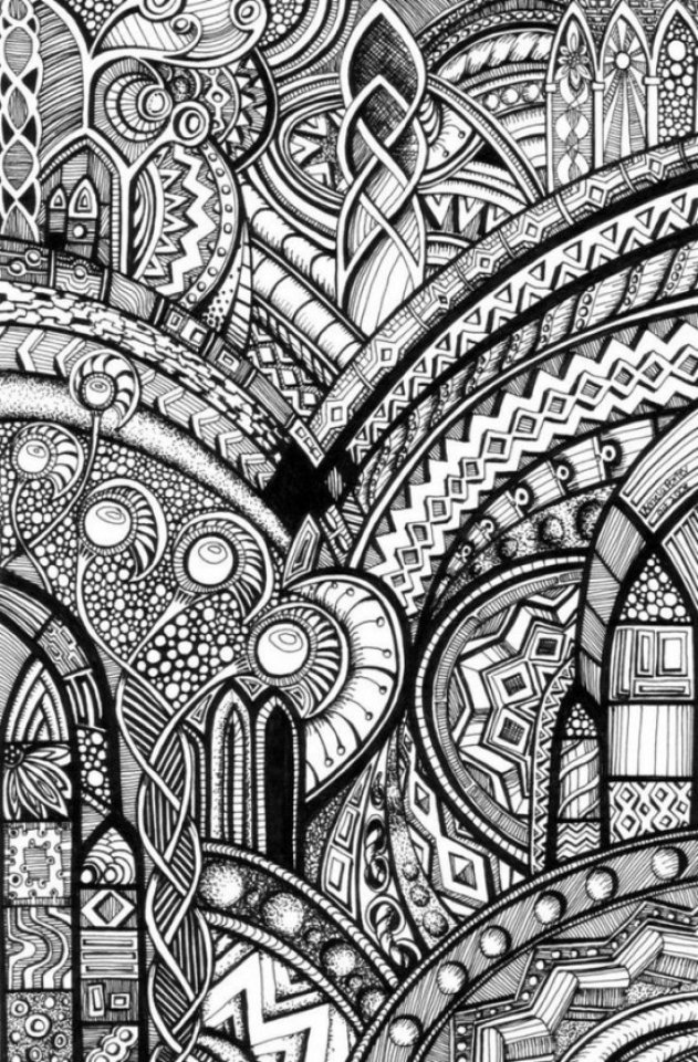 Get This Challenging Trippy Coloring Pages for Adults S8BT5