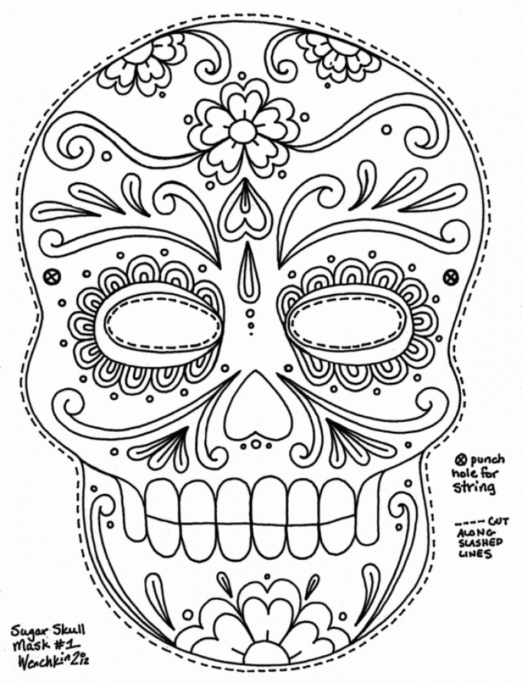 Get This Free Dia De Los Muertos Coloring Pages 18fg12