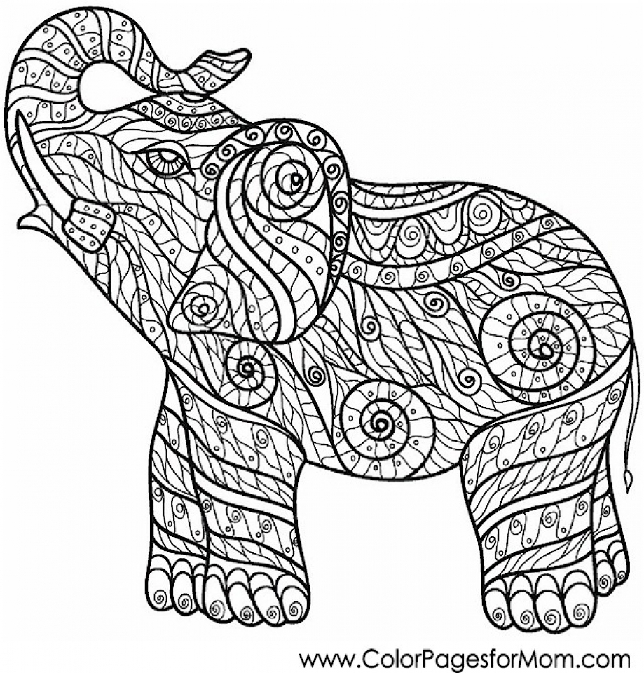 Get This Free Difficult Animals Coloring Pages for Grown
