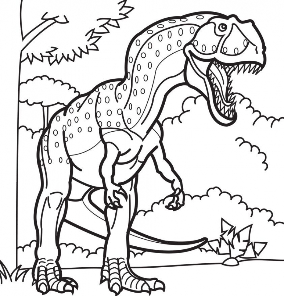 free printable dinosaur coloring