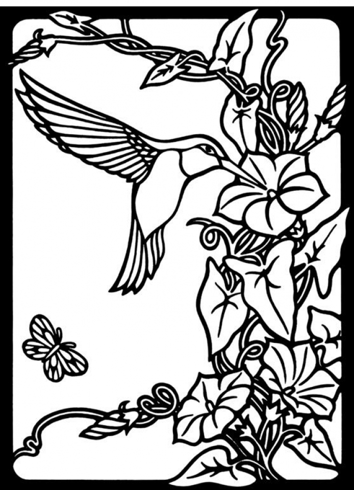 Get This Free Hummingbird Coloring Pages to Print 00029