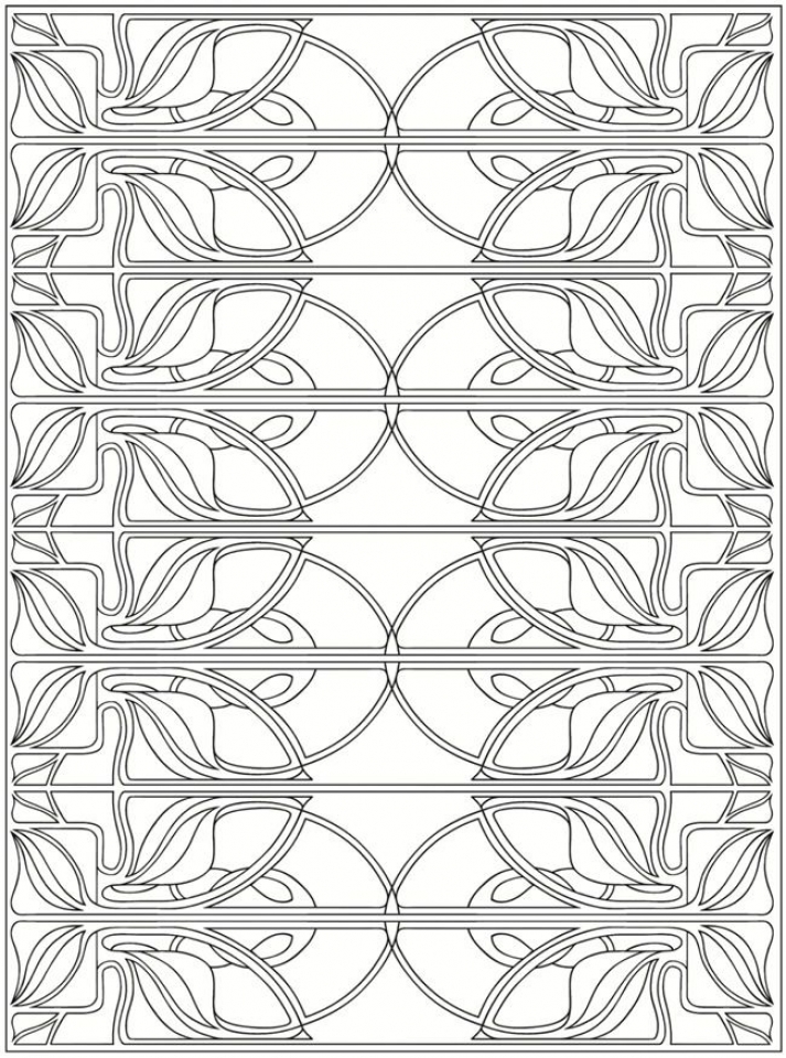 Get This Free Printable Art Deco Patterns Coloring Pages For Grown Ups