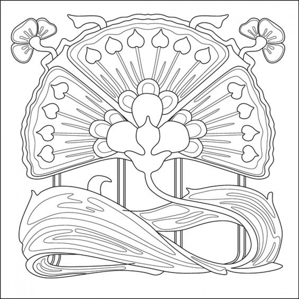 20+ Free Printable Art Deco Patterns Coloring Pages for Adults