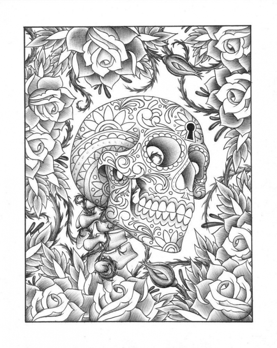 Get This Free Trippy Coloring Pages to Print for Adults IHT62