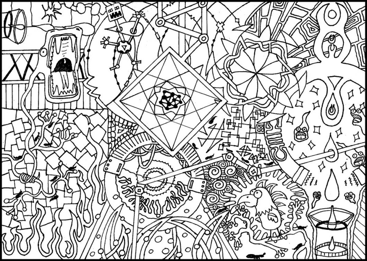 Get This Free Trippy Coloring Pages to Print for Adults pk2v4