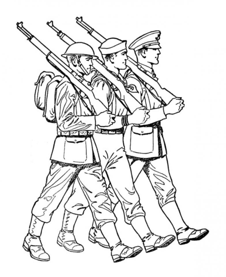 650 Cartoon Free Printable Military Coloring Pages with Animal character