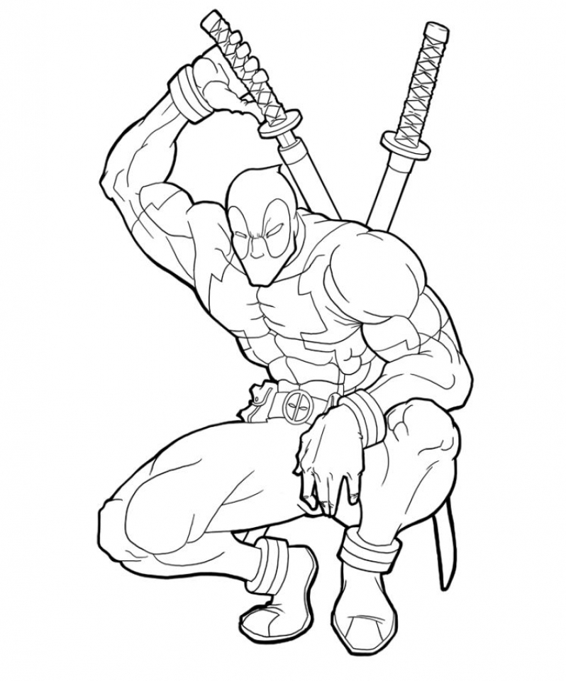 lego superhero deadpool coloring pages