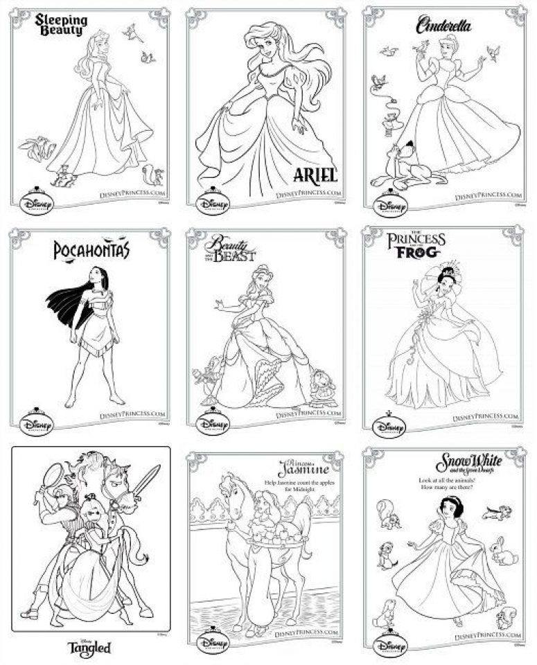 20 Free Printable Disney Princesses Coloring Pages EverFreeColoring