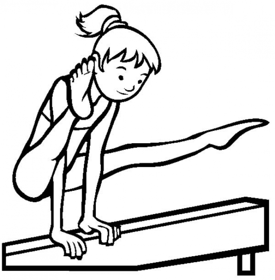 Gymnastics Coloring Pages - Kidsuki