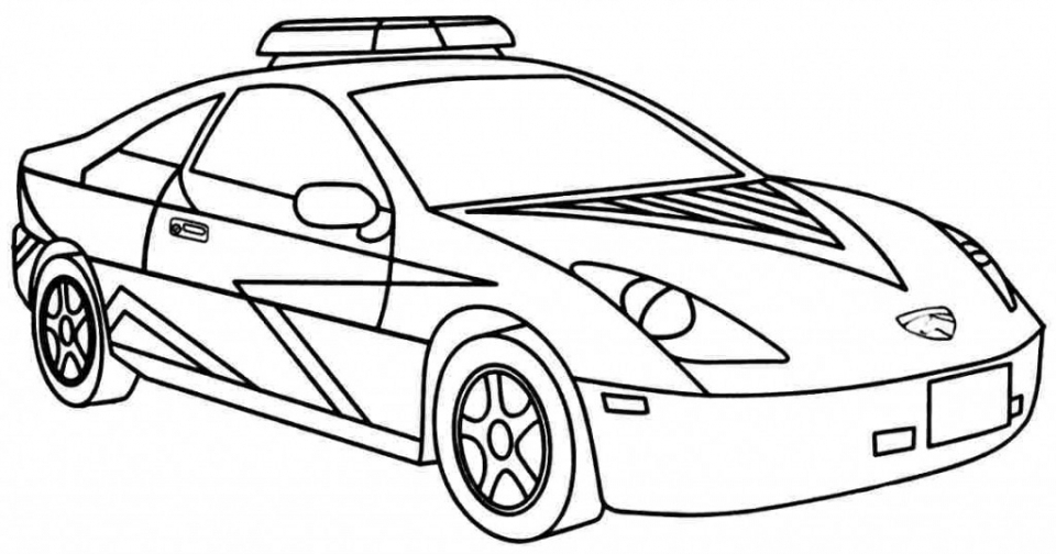 Police Car Coloring Page 10