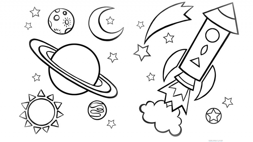coloring space printable